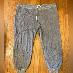 Sweatpants with drawstring waist and heart pattern by The Great size 3